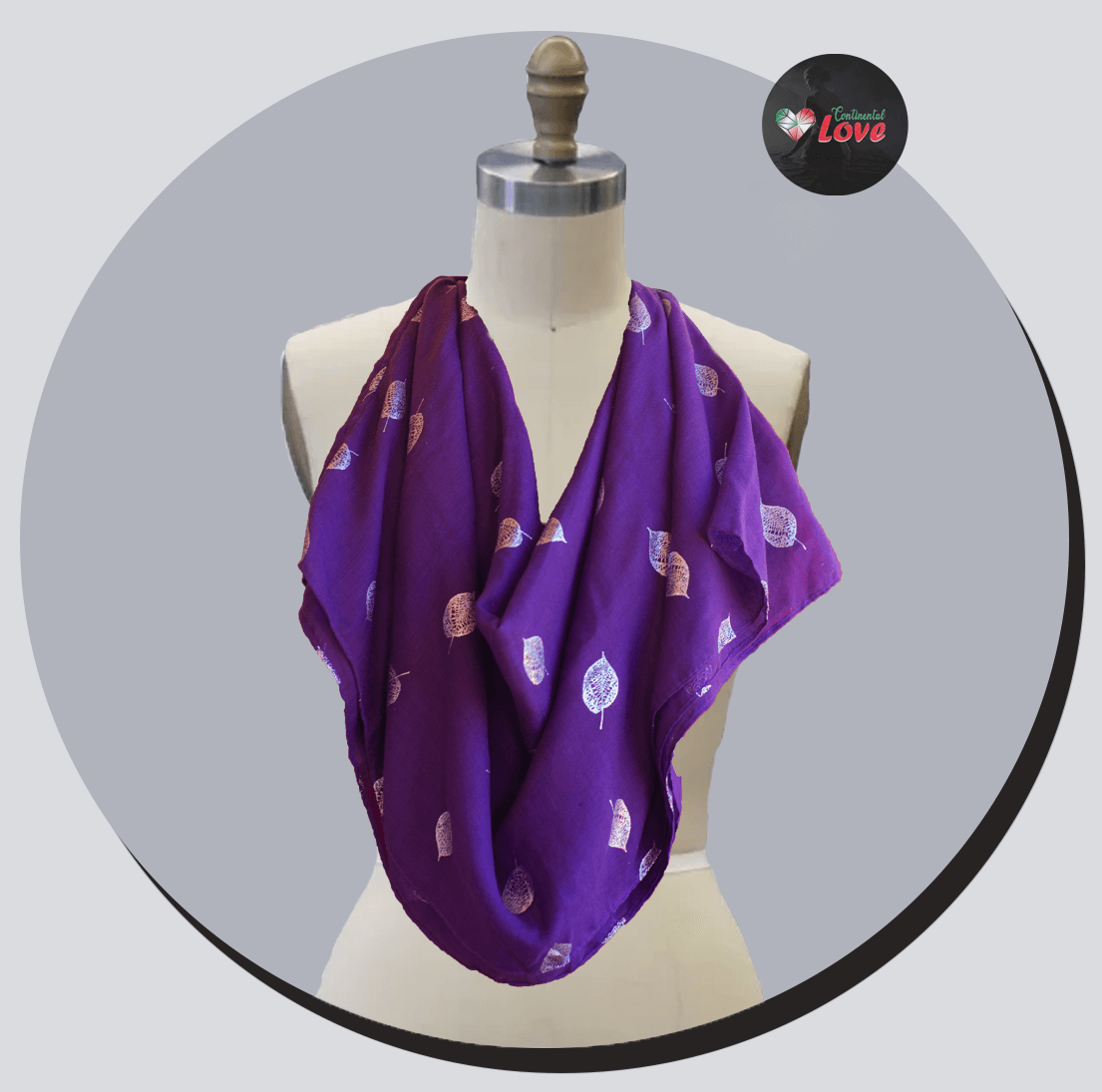 Continental Love printed scarf