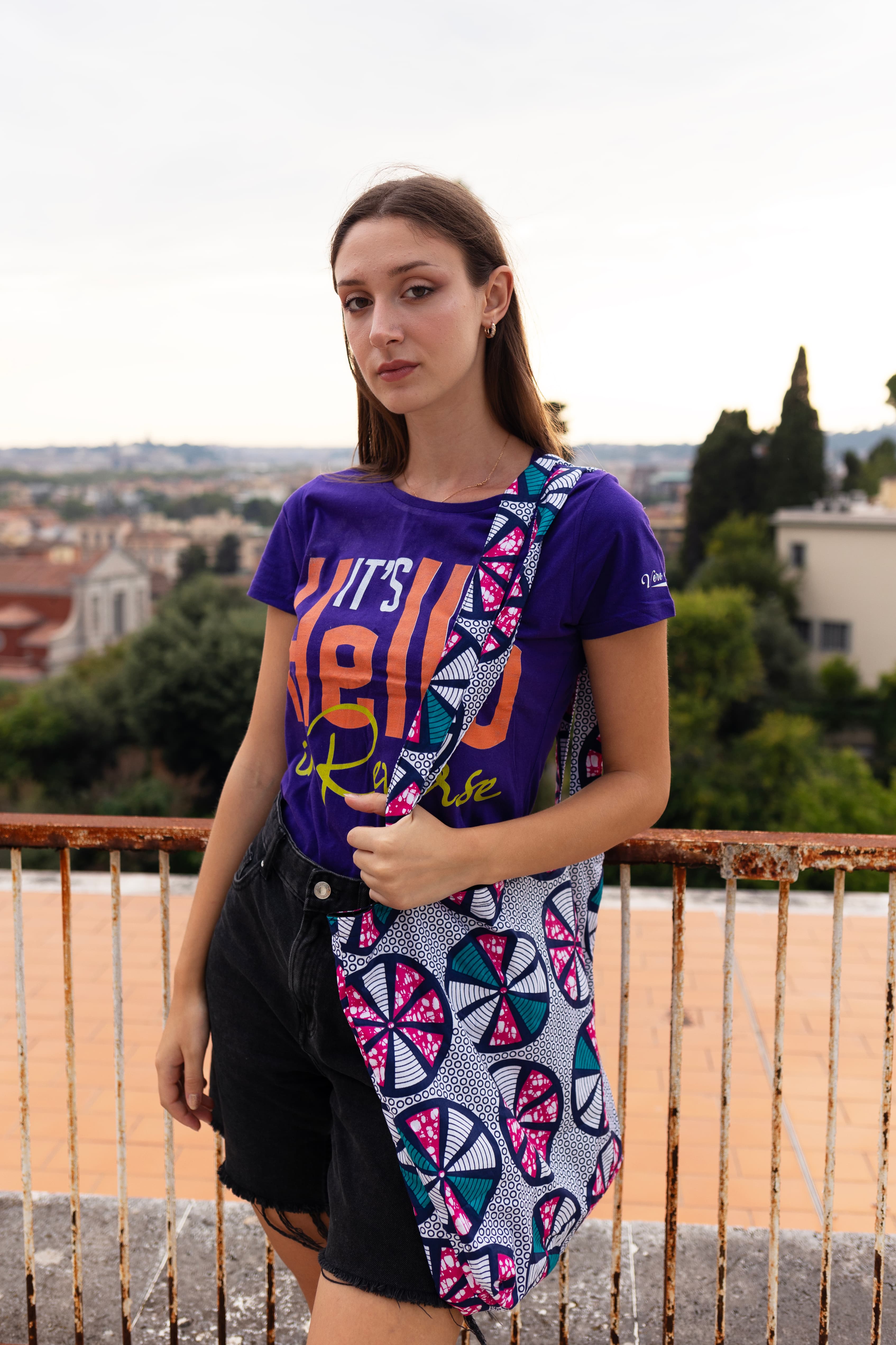 Purple Continental Love tote bag