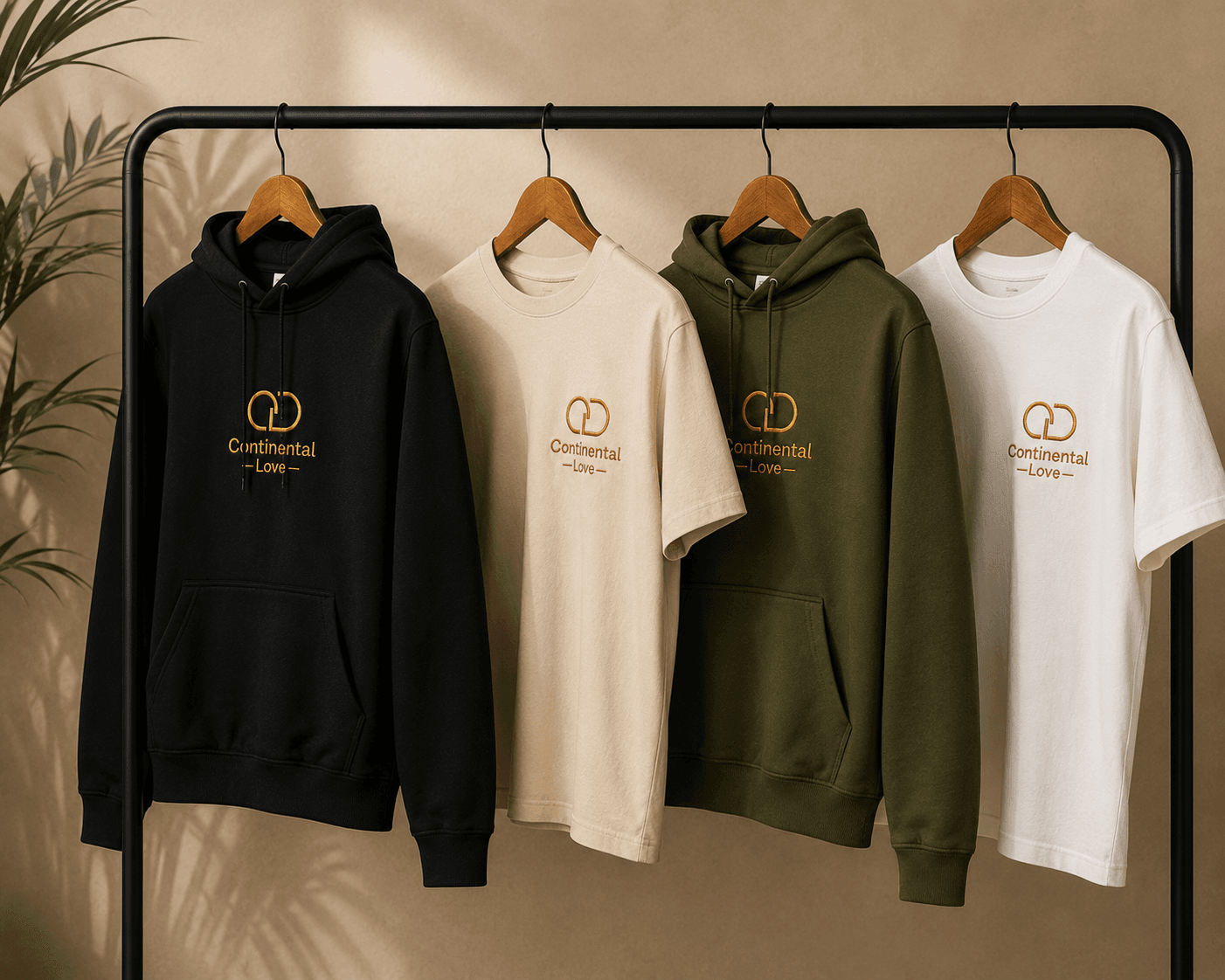 A coordinated range of Continental Love garments
