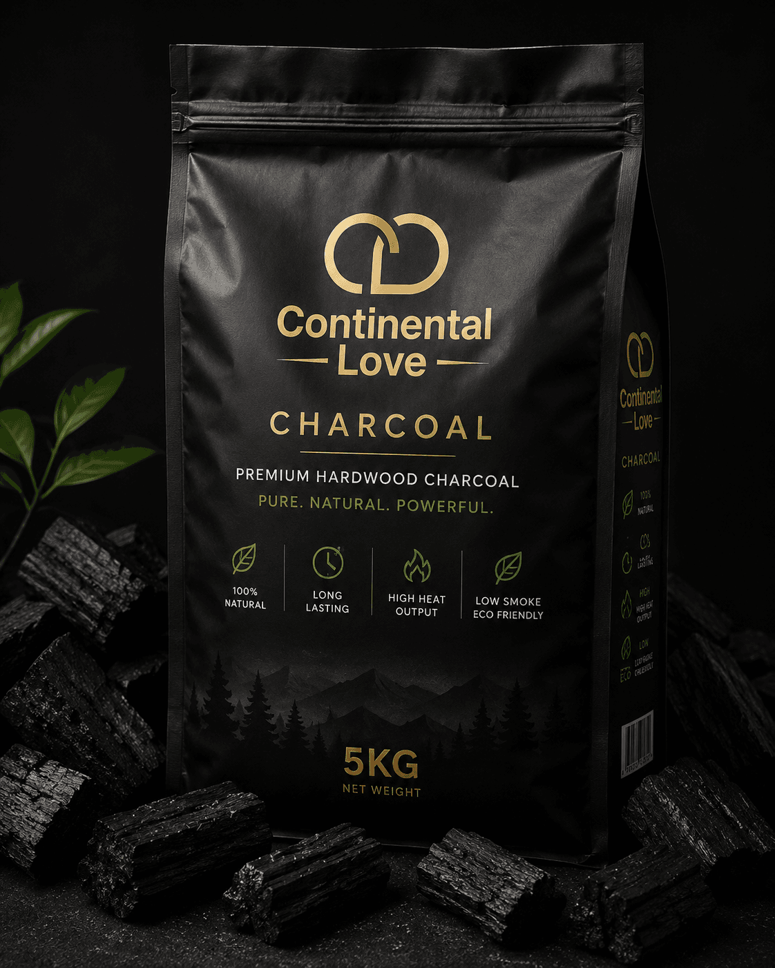 Continental Love charcoal bag
