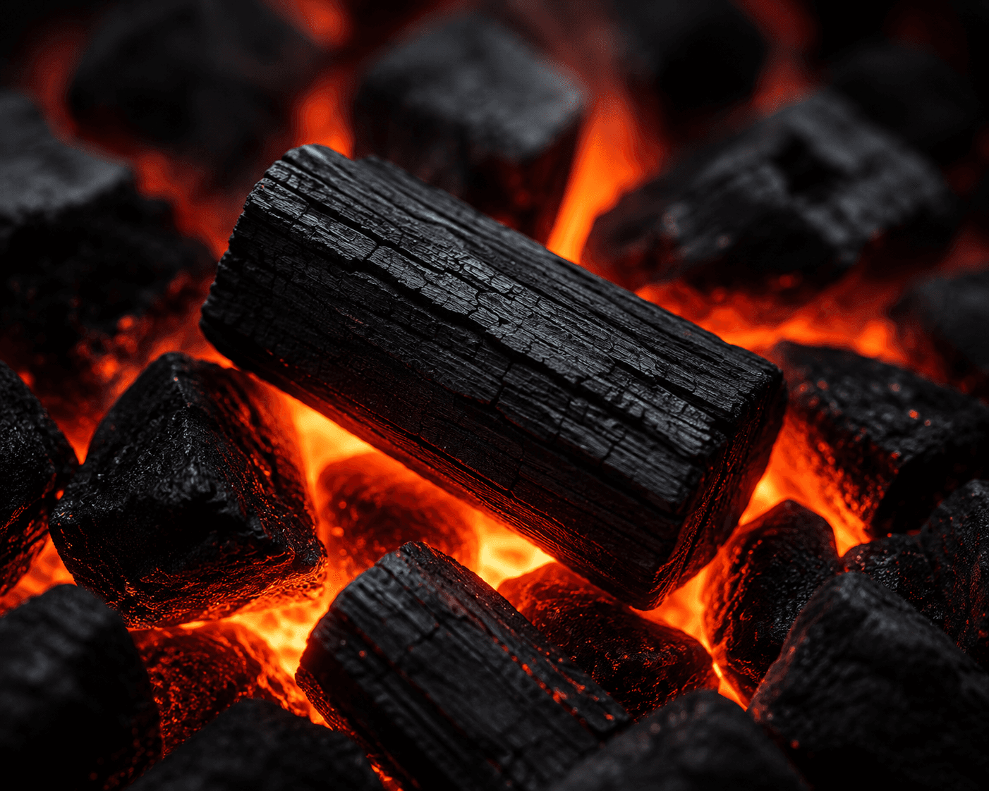 Glowing charcoal