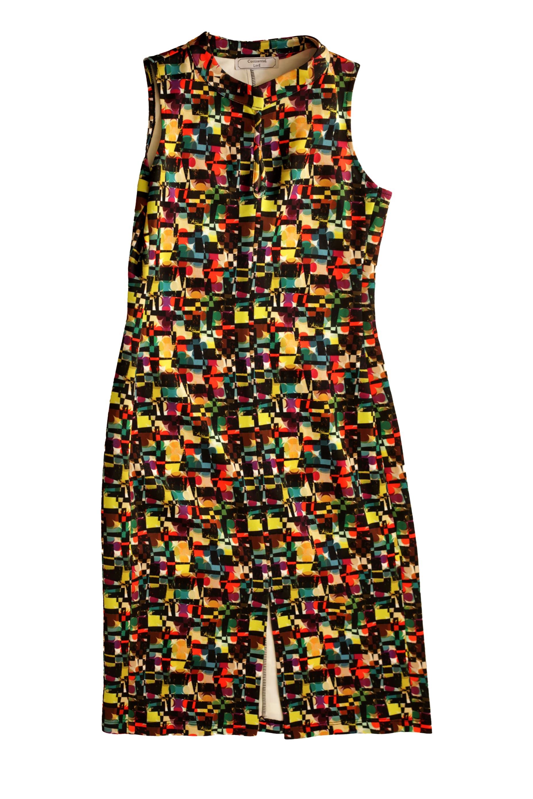 Geo mandarin collar dress
