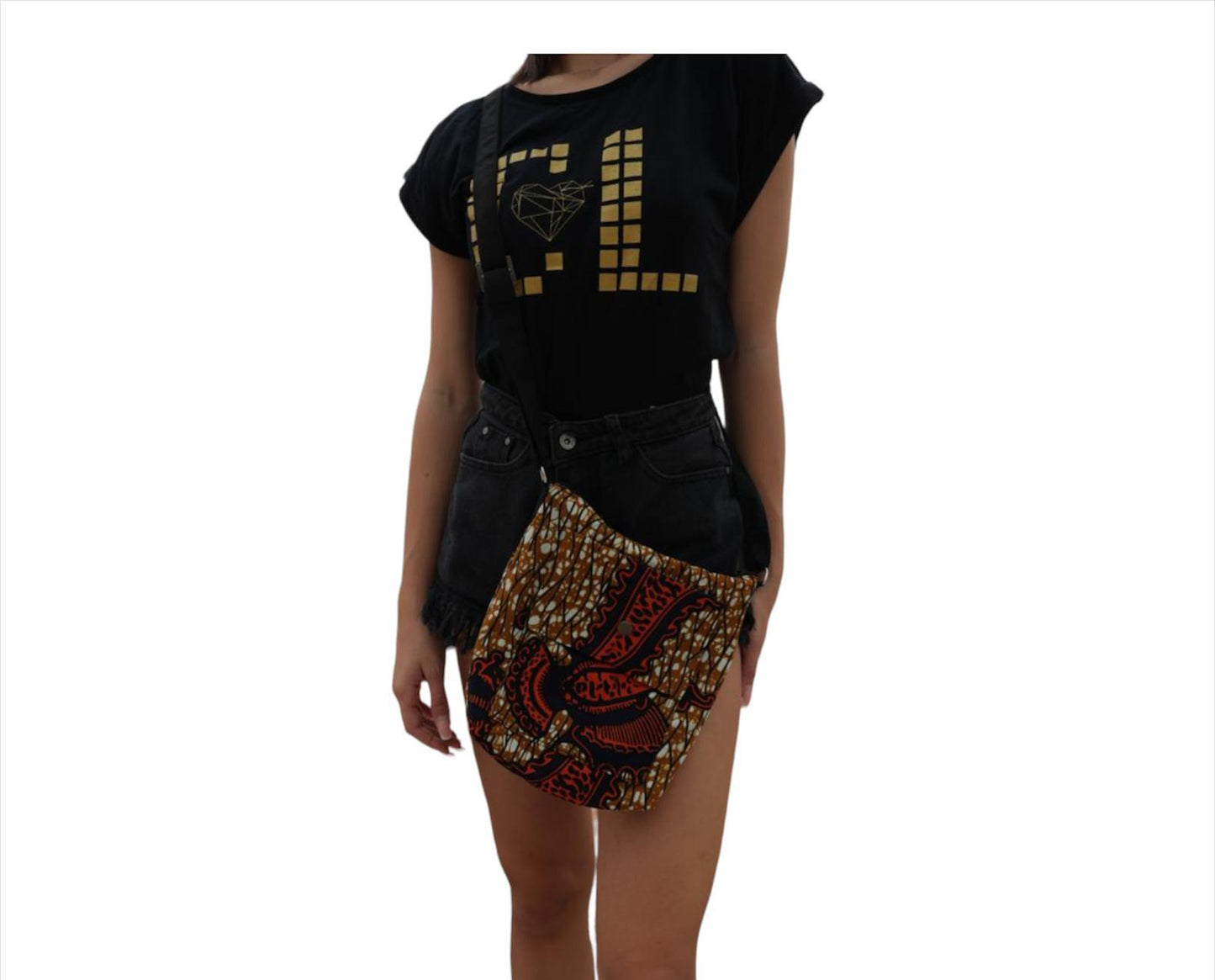 Continental Love Print Wax Shoulder Bag